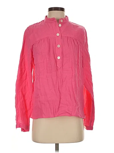 Pre-owned Jcrew Long Sleeve Blouse In Pink