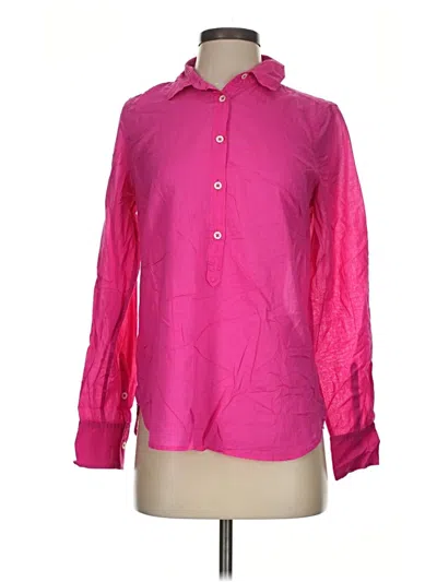 Pre-owned Jcrew Long Sleeve Blouse In Pink
