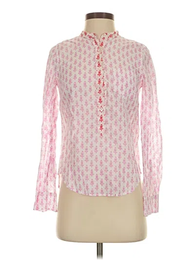 Pre-owned Jcrew Long Sleeve Blouse In Pink