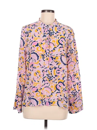 Pre-owned Jcrew Long Sleeve Blouse In Pink