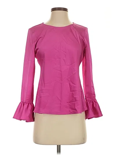 Pre-owned Jcrew Long Sleeve Blouse In Pink