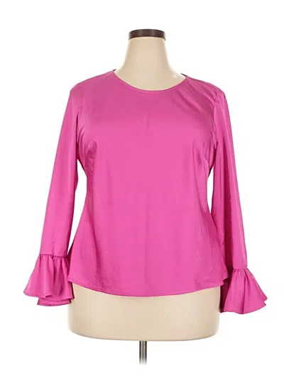 Jcrew Long Sleeve Blouse In Pink