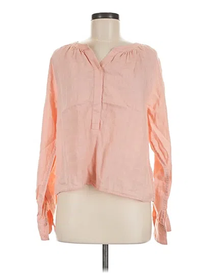 Pre-owned Jcrew Long Sleeve Blouse In Pink