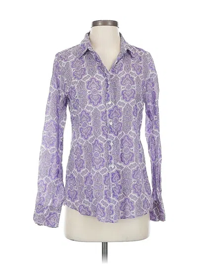 Pre-owned Jcrew Long Sleeve Blouse In Purple