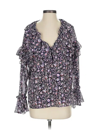 Pre-owned Jcrew Long Sleeve Blouse In Purple