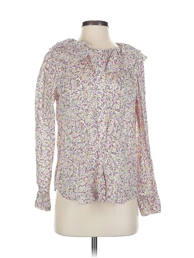 Pre-owned Jcrew Long Sleeve Blouse In Purple