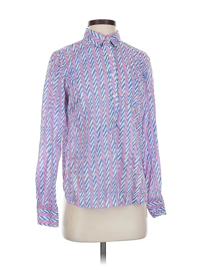 Pre-owned Jcrew Long Sleeve Blouse In Purple
