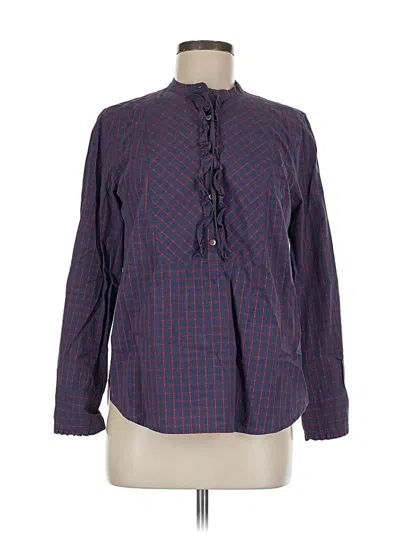 Pre-owned Jcrew Long Sleeve Blouse In Purple