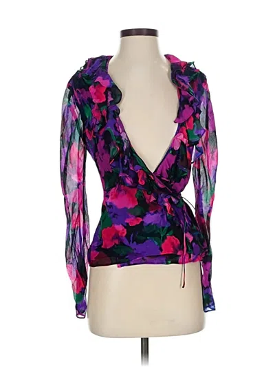 Pre-owned Jcrew Long Sleeve Blouse In Purple