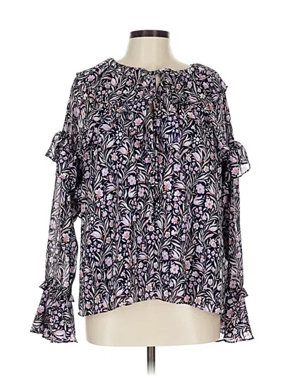 Pre-owned Jcrew Long Sleeve Blouse In Purple