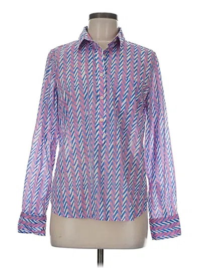 Pre-owned Jcrew Long Sleeve Blouse In Purple