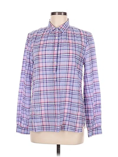 Pre-owned Jcrew Long Sleeve Blouse In Purple