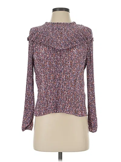 Pre-owned Jcrew Long Sleeve Blouse In Purple