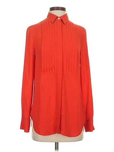 Pre-owned Jcrew Long Sleeve Blouse In Red
