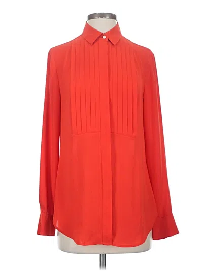 Pre-owned Jcrew Long Sleeve Blouse In Red