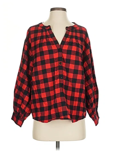 Jcrew Long Sleeve Blouse In Red