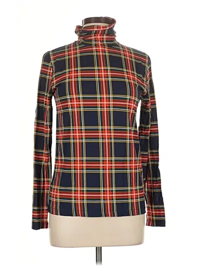 Pre-owned Jcrew Long Sleeve Blouse In Red