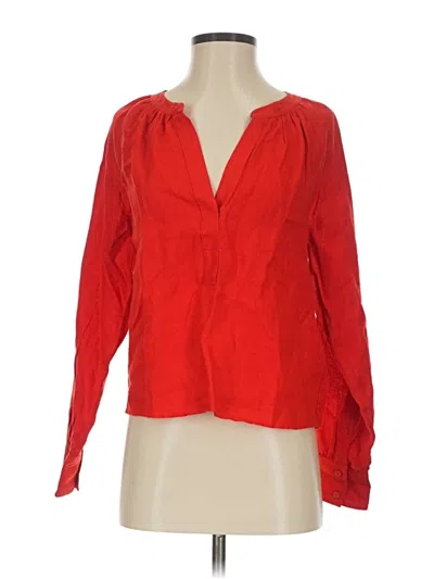 Jcrew Long Sleeve Blouse In Red