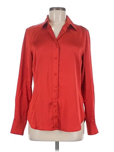 Pre-owned Jcrew Long Sleeve Blouse In Red