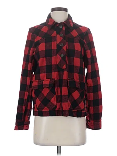 Pre-owned Jcrew Long Sleeve Blouse In Red