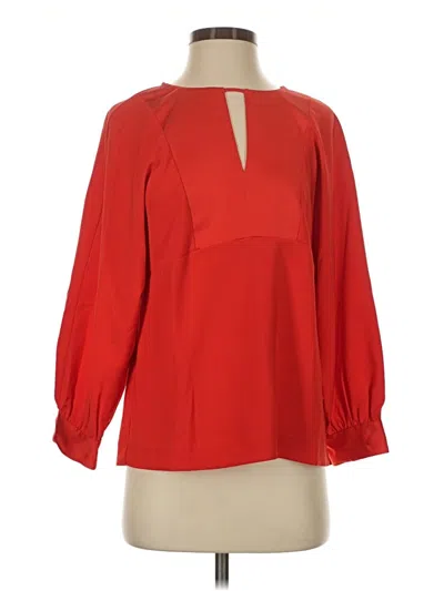 Jcrew Long Sleeve Blouse In Red