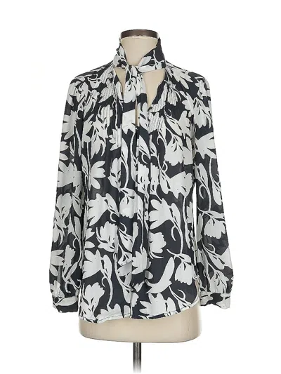 Pre-owned Jcrew Long Sleeve Blouse In Silver