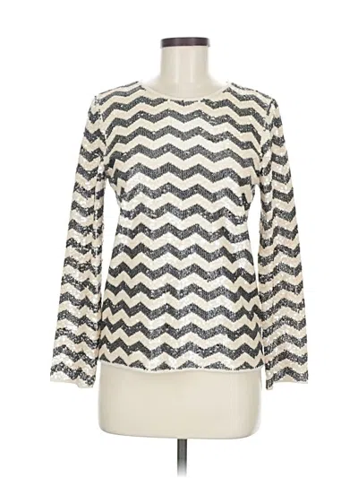 Pre-owned Jcrew Long Sleeve Blouse In Silver