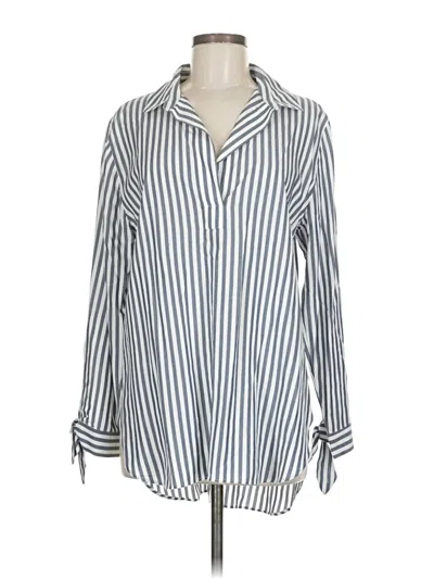 Pre-owned Jcrew Long Sleeve Blouse In Silver