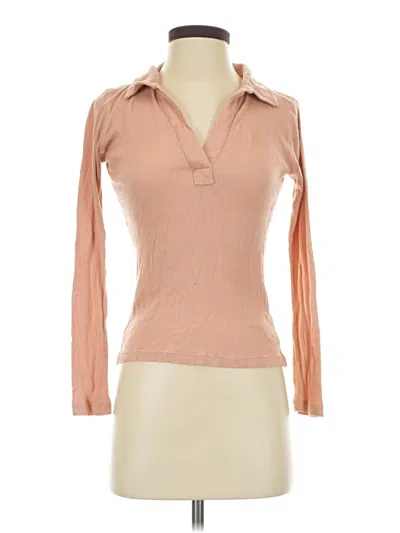 Pre-owned Jcrew Long Sleeve Blouse In Tan