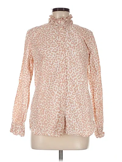 Pre-owned Jcrew Long Sleeve Blouse In Tan