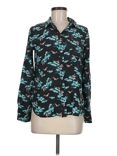 Pre-owned Jcrew Long Sleeve Blouse In Teal