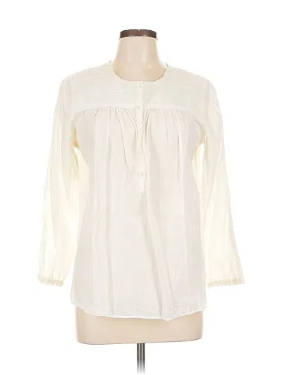 Pre-owned Jcrew Long Sleeve Blouse In White