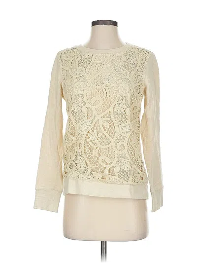 Pre-owned Jcrew Long Sleeve Blouse In White