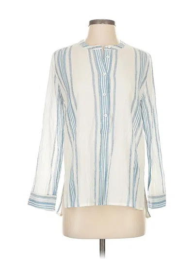 Pre-owned Jcrew Long Sleeve Blouse In White