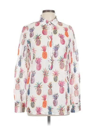 Pre-owned Jcrew Long Sleeve Blouse In White