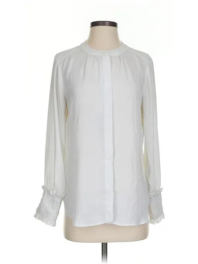 Pre-owned Jcrew Long Sleeve Blouse In White