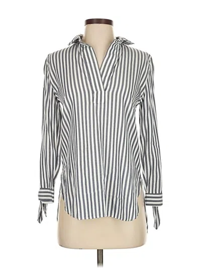Pre-owned Jcrew Long Sleeve Blouse In White