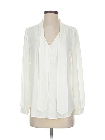 Pre-owned Jcrew Long Sleeve Blouse In White