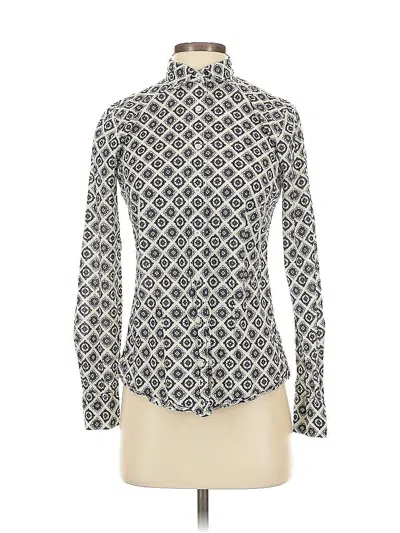 Pre-owned Jcrew Long Sleeve Blouse In White