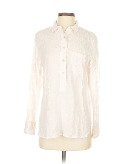 Pre-owned Jcrew Long Sleeve Blouse In White