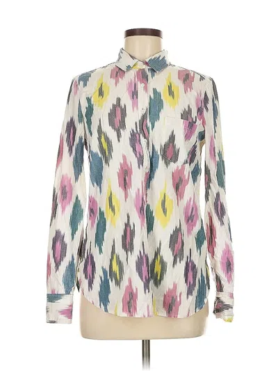 Pre-owned Jcrew Long Sleeve Blouse In White