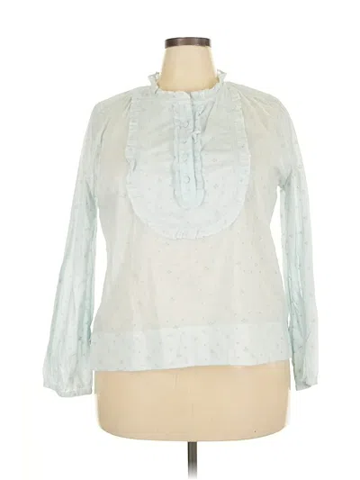 Pre-owned Jcrew Long Sleeve Blouse In White