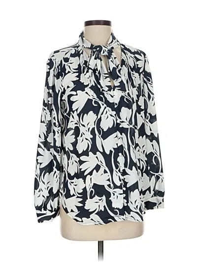 Pre-owned Jcrew Long Sleeve Blouse In White