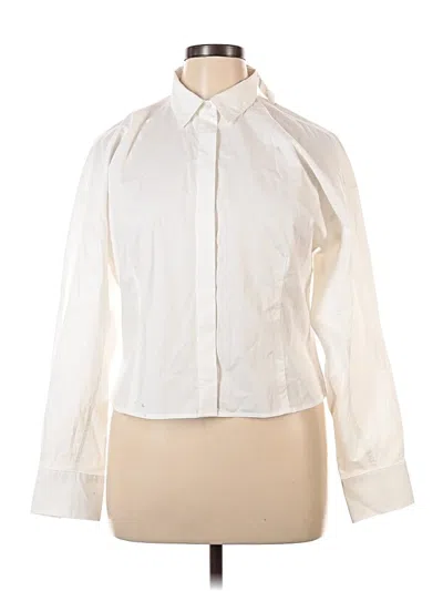 Pre-owned Jcrew Long Sleeve Blouse In White