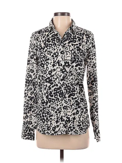 Pre-owned Jcrew Long Sleeve Blouse In White