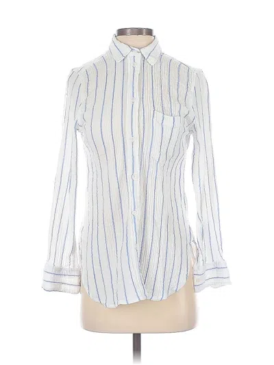 Pre-owned Jcrew Long Sleeve Blouse In White