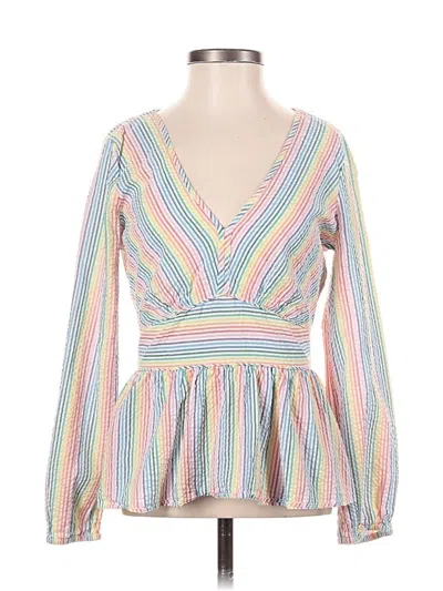 Pre-owned Jcrew Long Sleeve Blouse In White