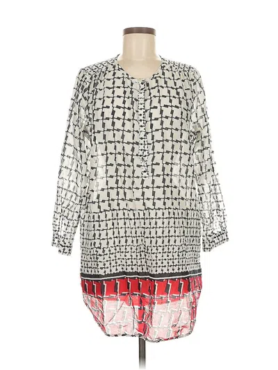 Pre-owned Jcrew Long Sleeve Blouse In White