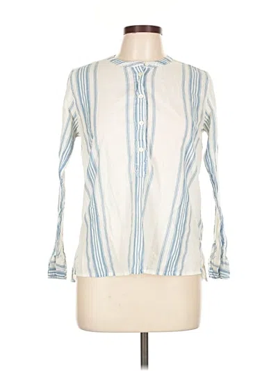 Pre-owned Jcrew Long Sleeve Blouse In White