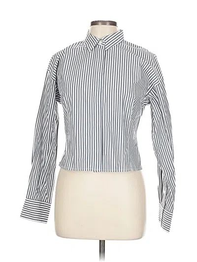 Pre-owned Jcrew Long Sleeve Blouse In White